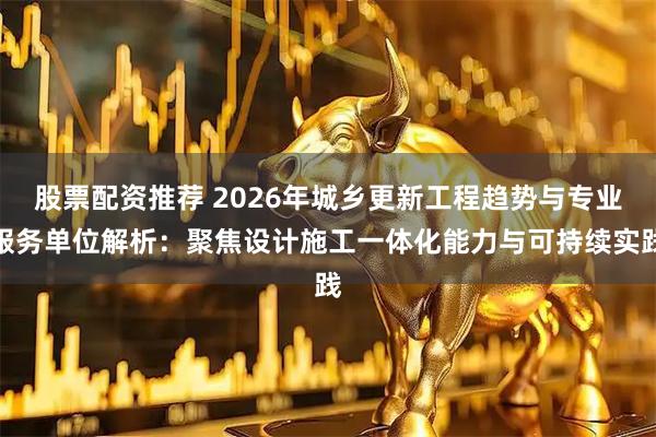 股票配资推荐 2026年城乡更新工程趋势与专业服务单位解析：聚焦设计施工一体化能力与可持续实践